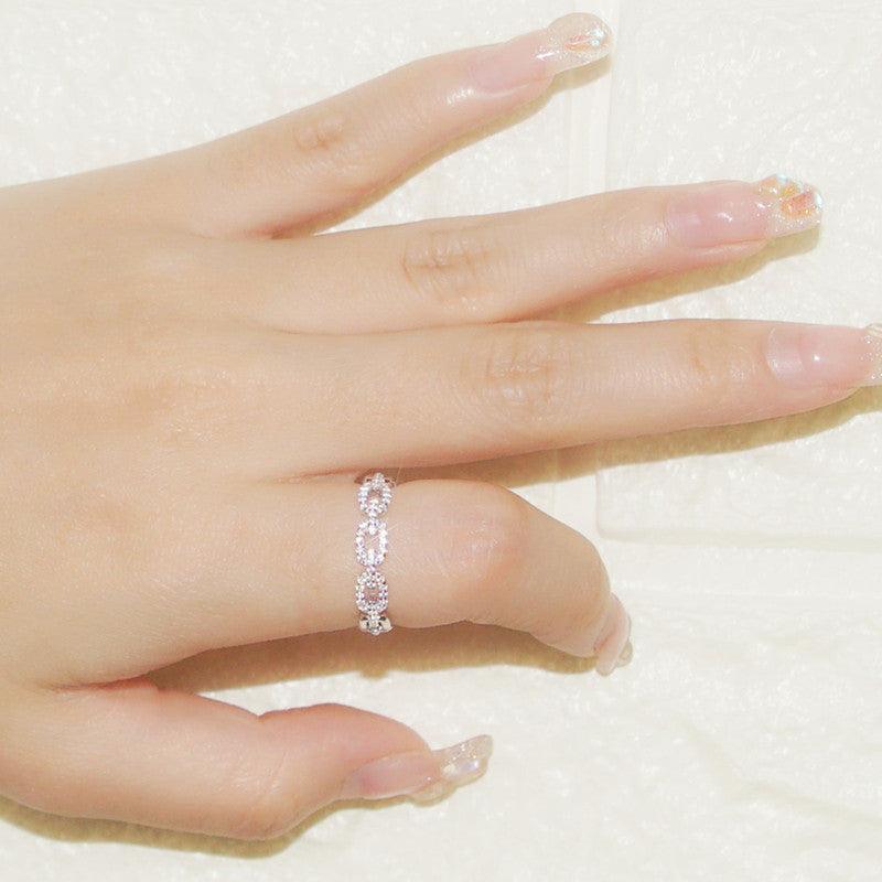 خاتم سلسلة  فضة خاتم الماسRingsمجوهرات ميون