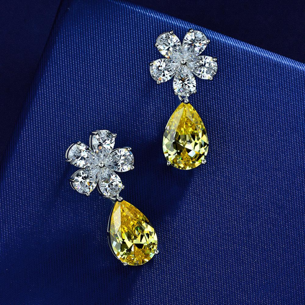 أقراط ألماس قطرات ماءEarringsمجوهرات ميون