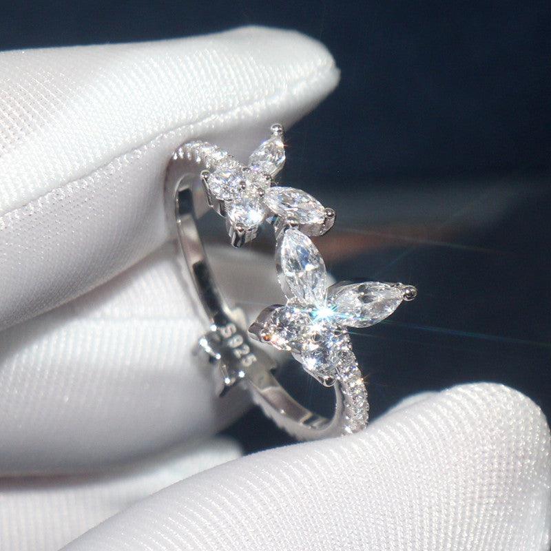 خاتم فراشتين مرصعRingsمجوهرات ميون