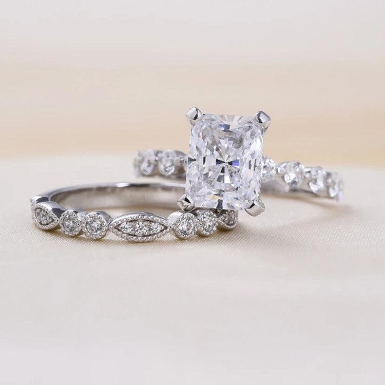 خاتم زفاف فضة الماسيRingsمجوهرات ميون