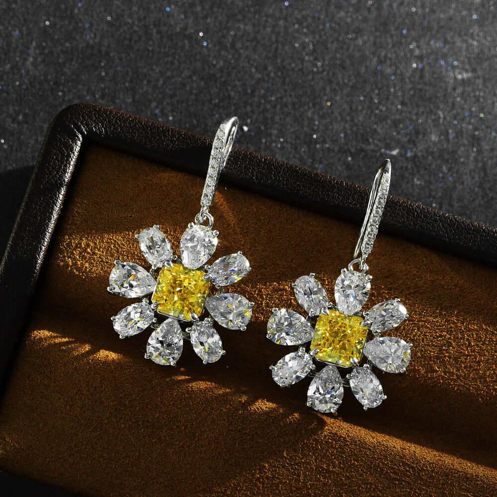 أقراط ألماس الأقحوانEarringsمجوهرات ميون