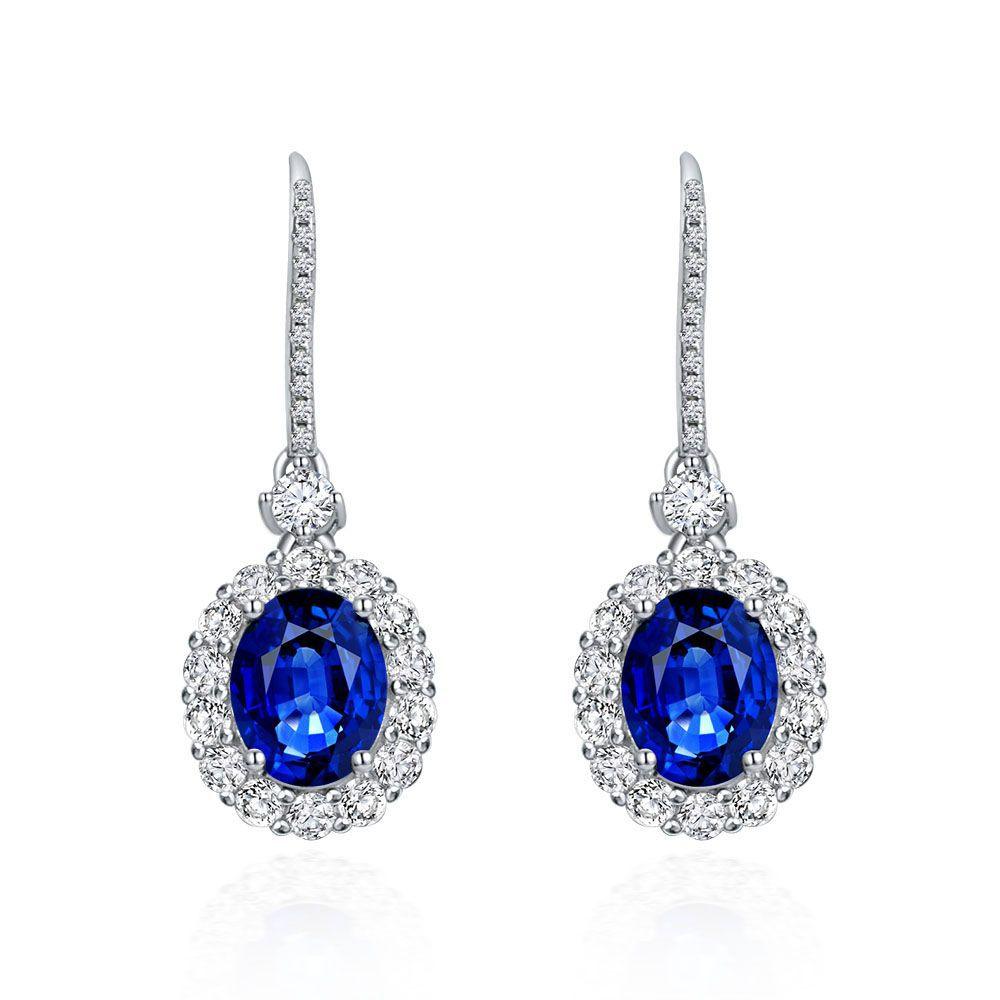 أقراط الياقوت بشكل بيضويEarringsمجوهرات ميون