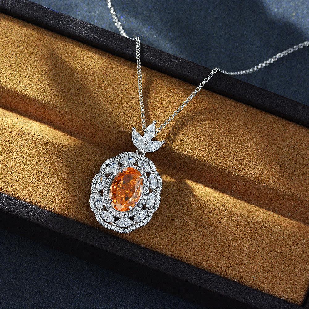 سلسال زهرة الجليد الياقوتيNecklacesمجوهرات ميون