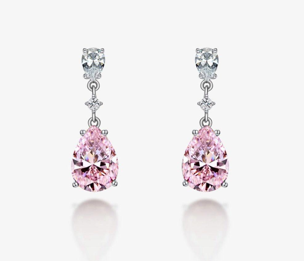 أقراط مرصعة بالماس الورديEarringsمجوهرات ميون