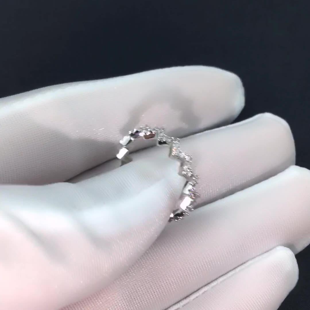 خاتم موجة المياه الماسيةRingsمجوهرات ميون