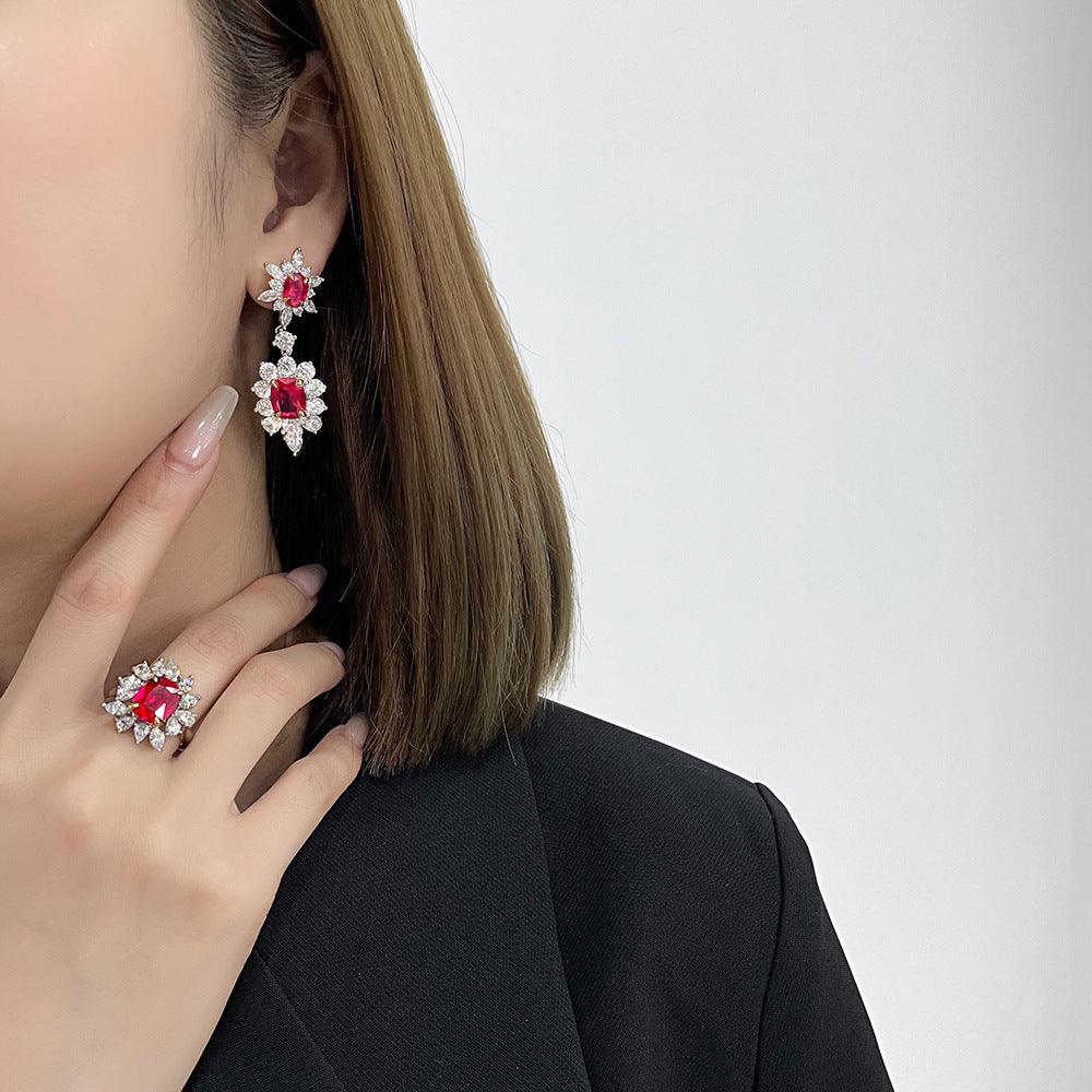أقراط ريترو الفاخرةEarringsمجوهرات ميون