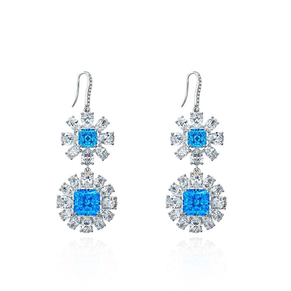أقراط ألماس على شكل زهرة جليديةEarringsمجوهرات ميون
