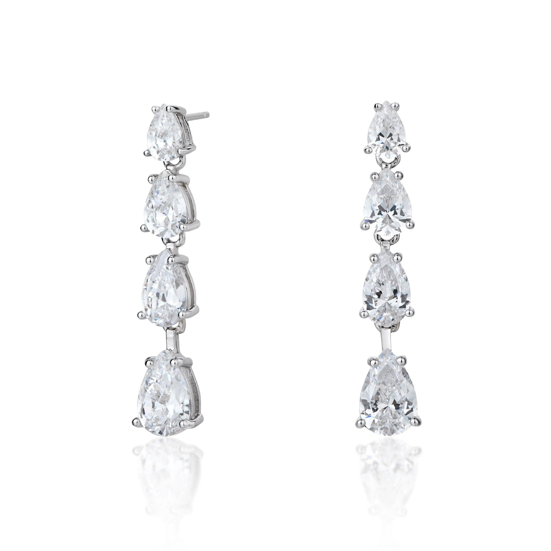 قرط ماسي بشكل سلسلة قطرة الماءEarringsمجوهرات ميون