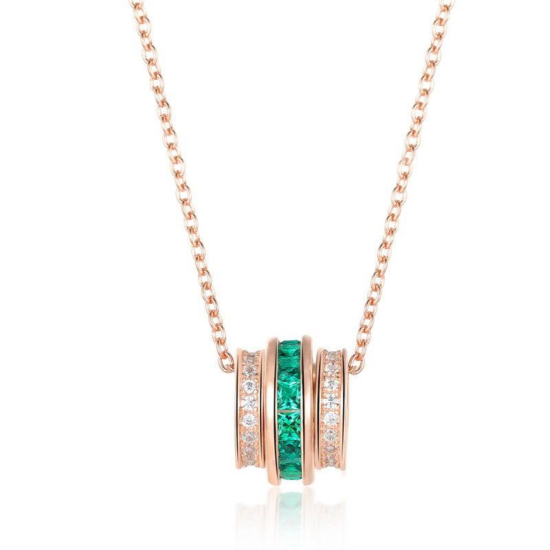 عقد كالين من الزمرد والماس المويسانتي مطلي بذهب أبيض او ورديNecklacesمجوهرات ميون