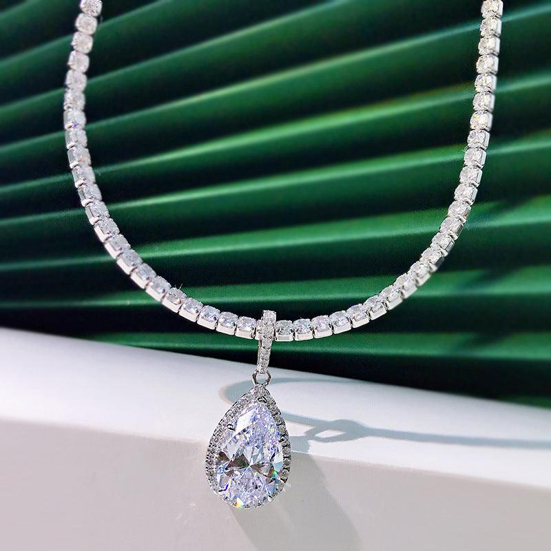 قلادة الماسة قطرة الماءNecklacesمجوهرات ميون
