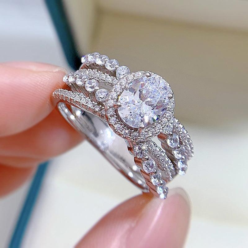 خاتم بيضاوي من الفضة الاسترلينيRingsمجوهرات ميون