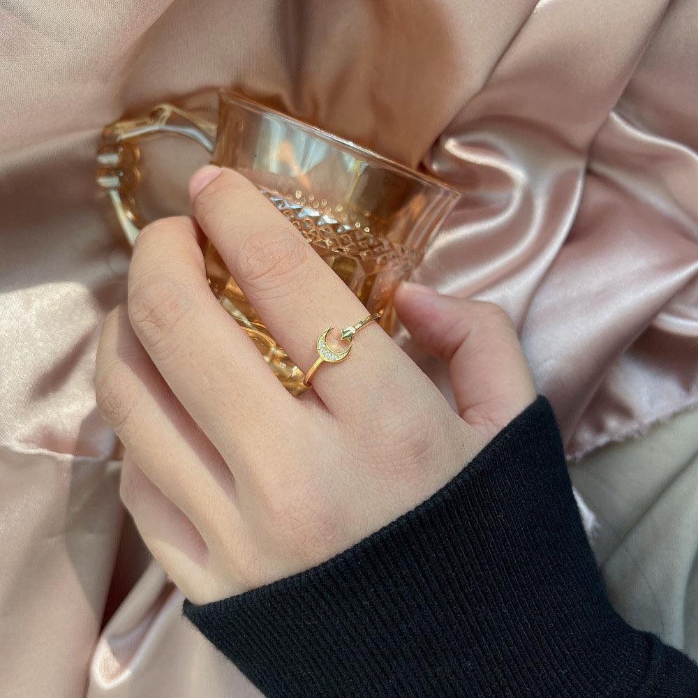 خاتم لاكي ستار من الفضةRingsمجوهرات ميون