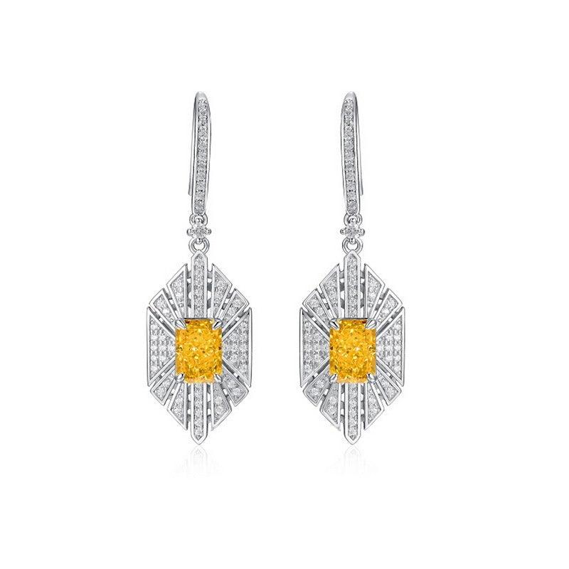 أقراط اوراق الشجر 4.2ct عالية الكربون فاخرةEarringsمجوهرات ميون