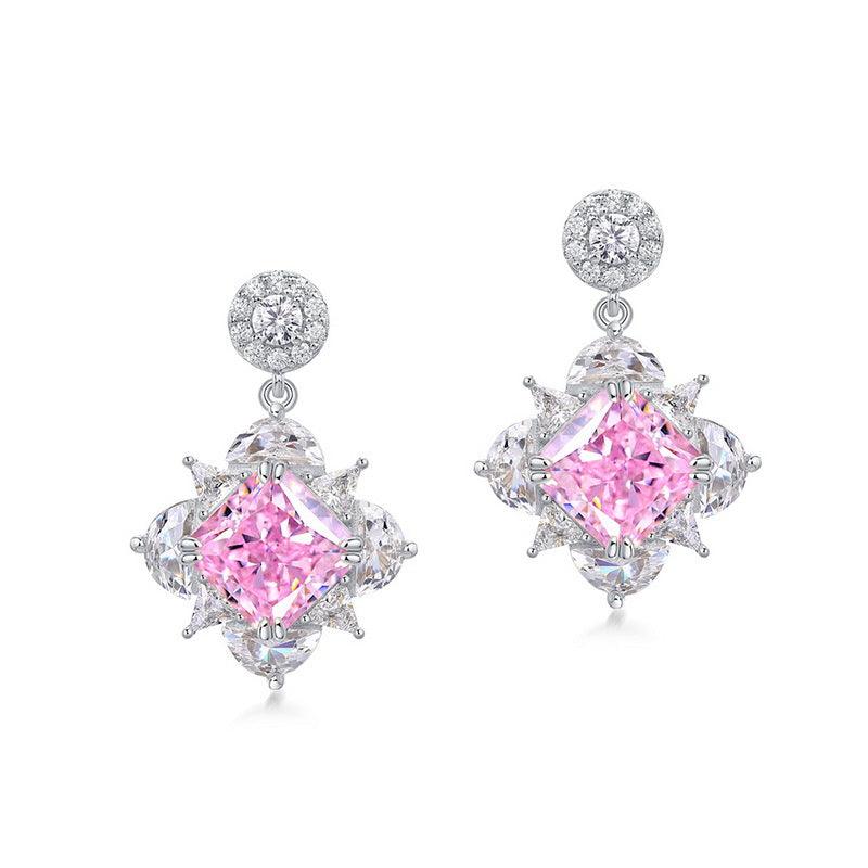 أقراط  مربع الجليد الماسEarringsمجوهرات ميون