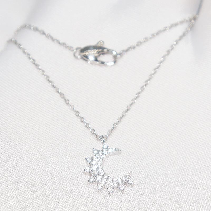 سلسلة هلال مرصعة بالألماسNecklacesمجوهرات ميون