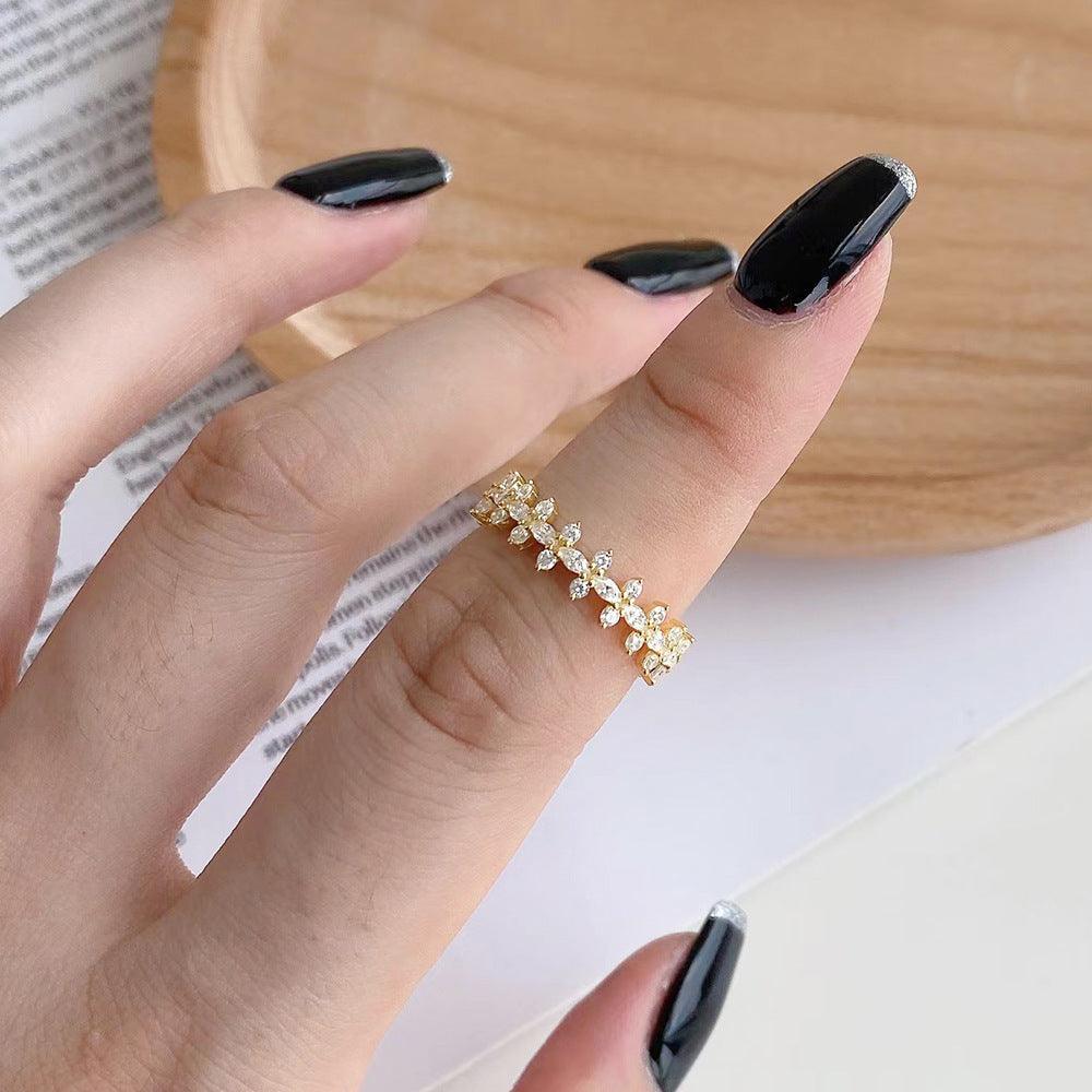 خاتم الزهور الأنيقRingsمجوهرات ميون