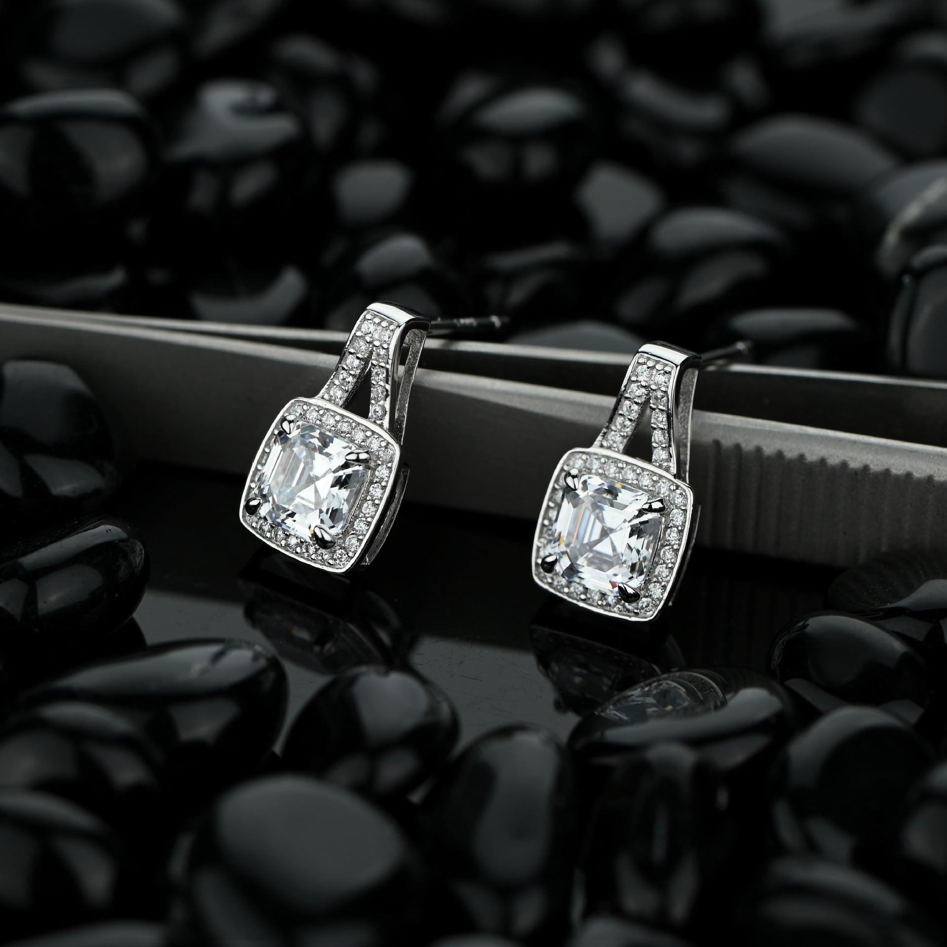 قرط ماسي مربعEarringsمجوهرات ميون