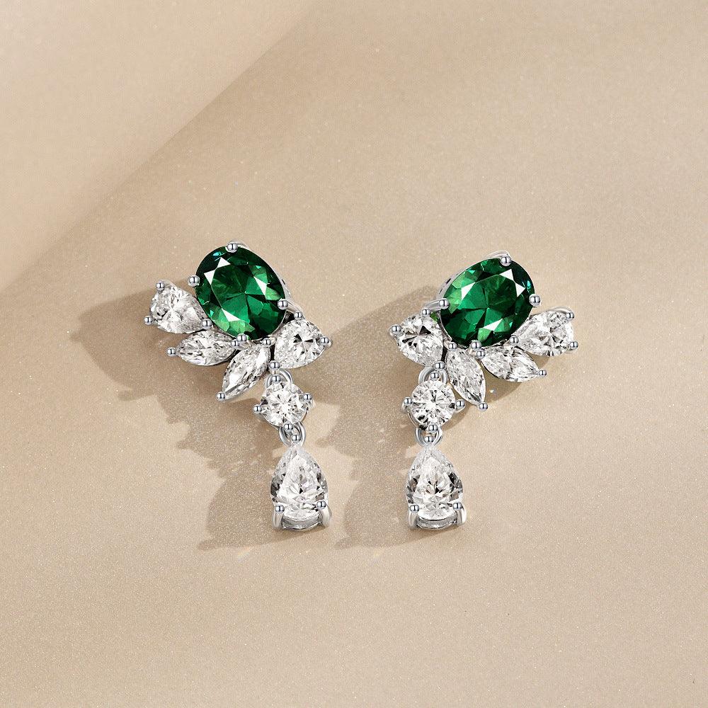 أقراط على شكل جناح 7 * 9 من الفضة الاسترليني الفاخرةEarringsمجوهرات ميون