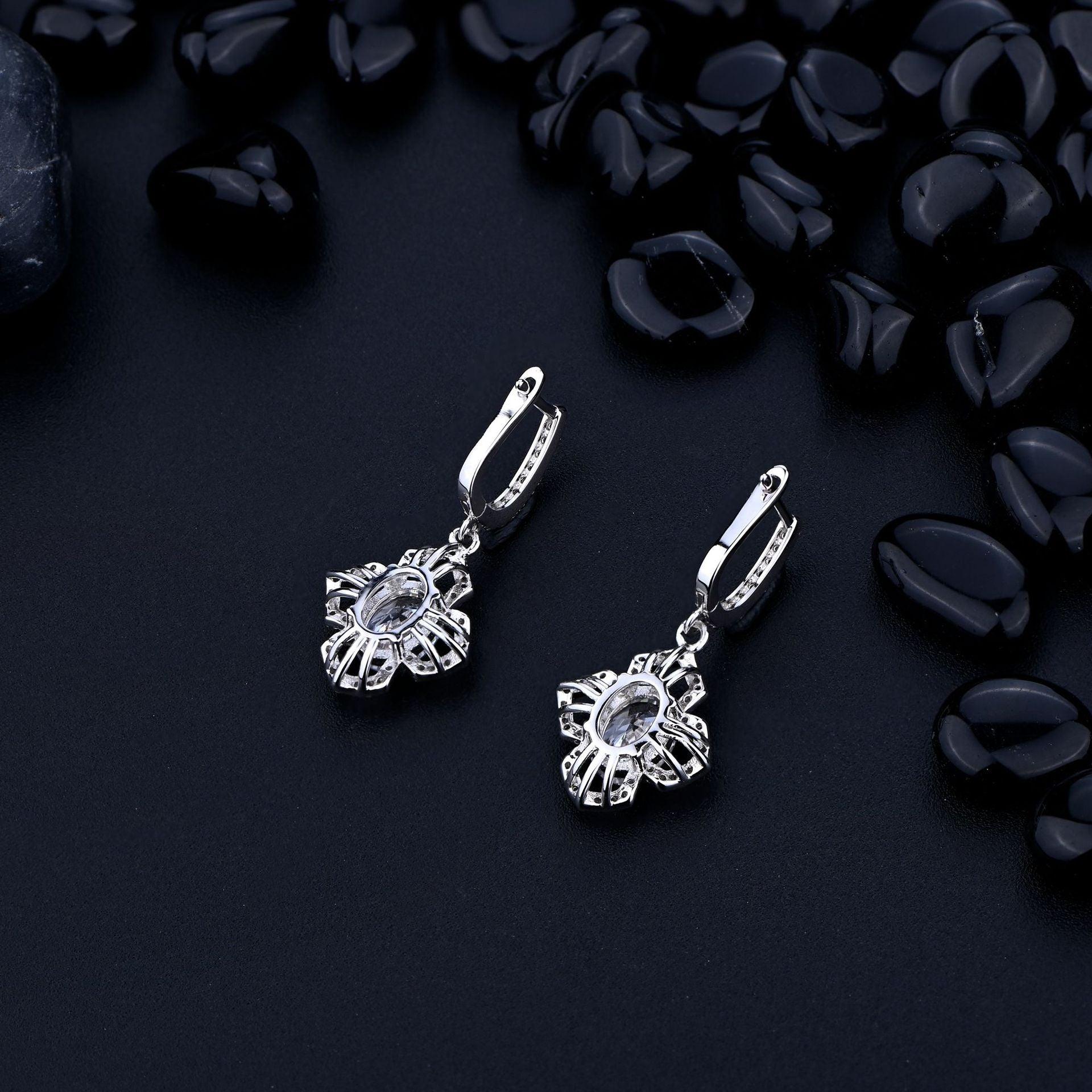 أقراط دينير الفضيةEarringsمجوهرات ميون
