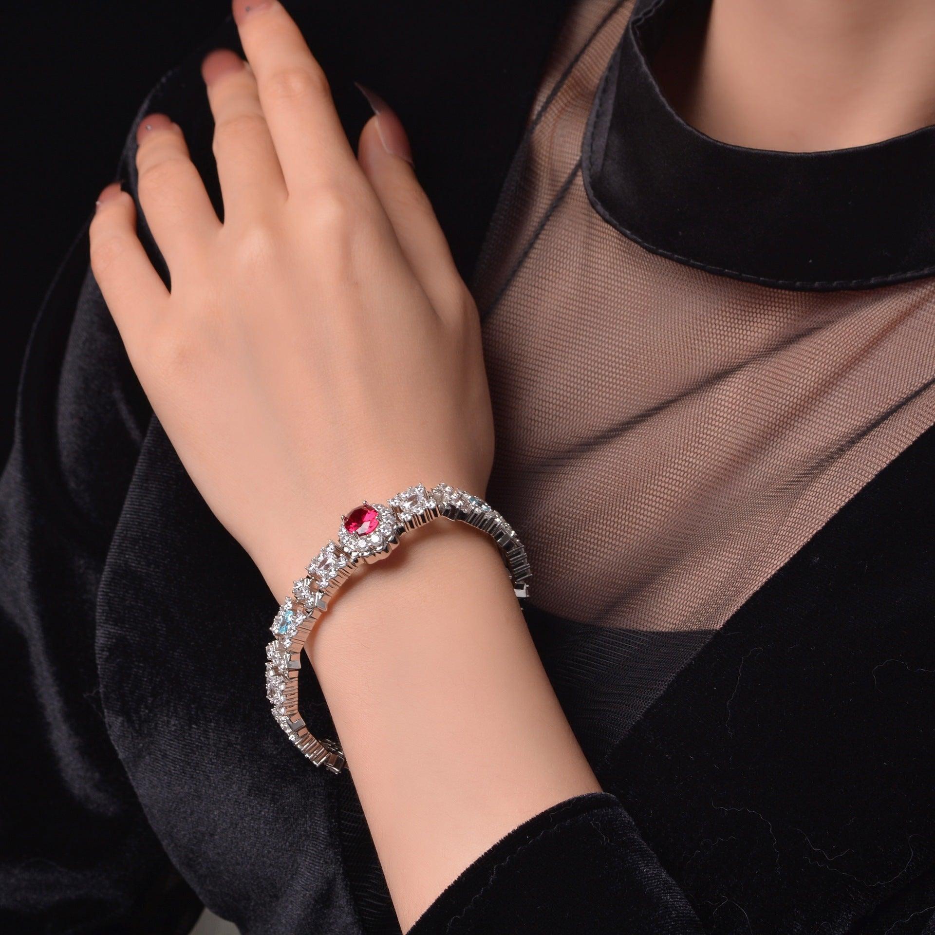 سوارة الياقوت الاحمر الماسيةBraceletsمجوهرات ميون