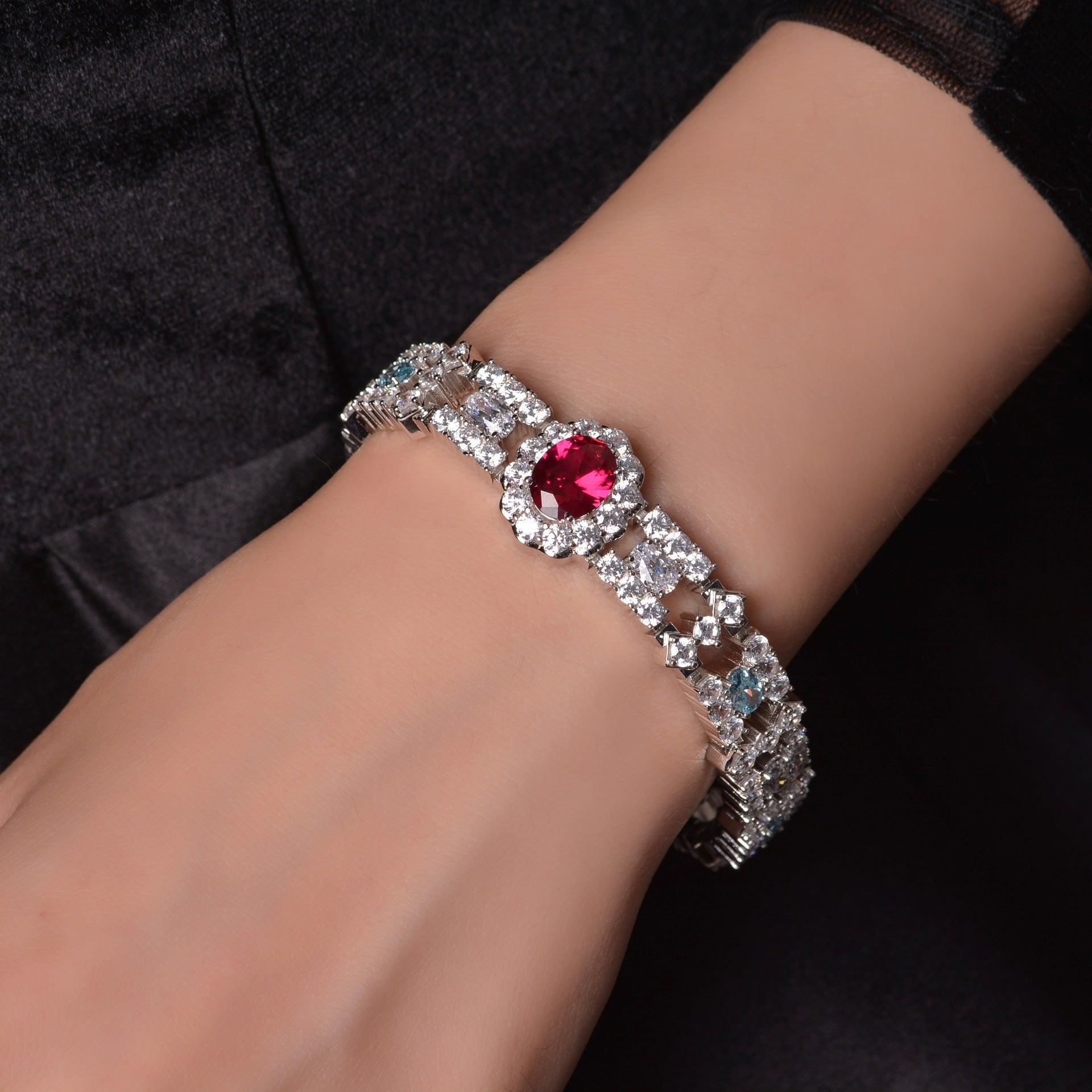 سوارة الياقوت الاحمر الماسيةBraceletsمجوهرات ميون