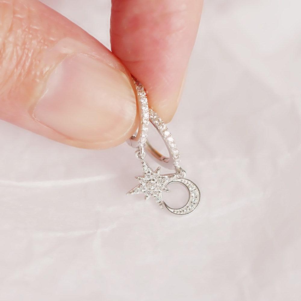 أقراط لاكي ستار من الفضةEarringsمجوهرات ميون