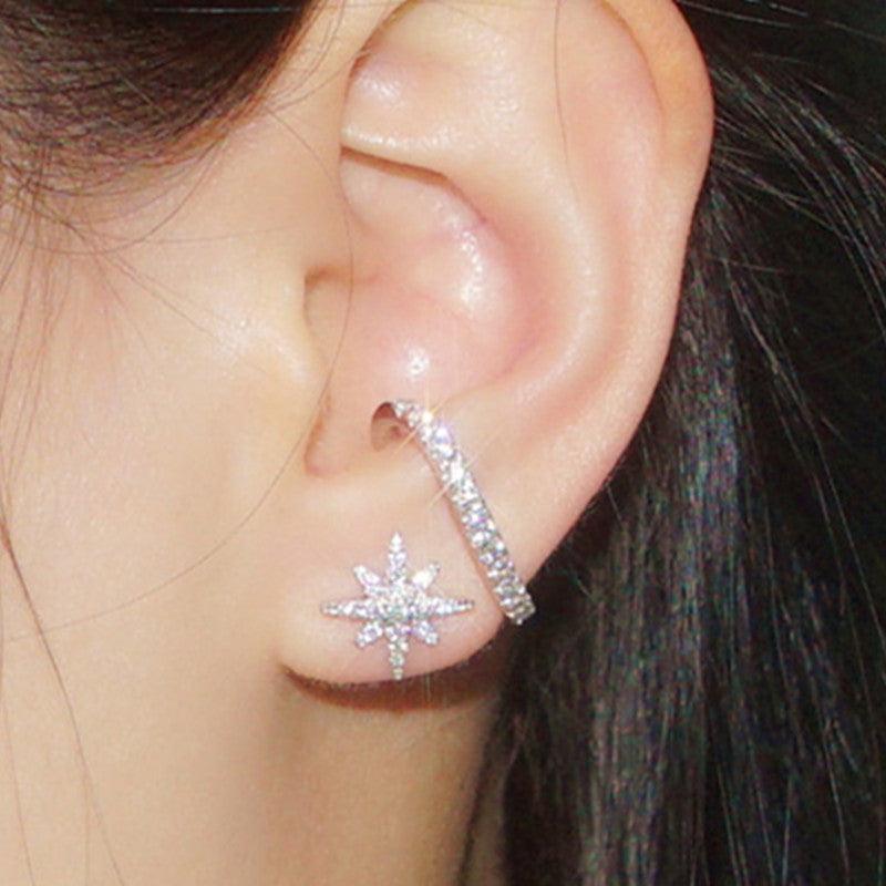 أقراط مرصعة بالماس على شكل نجمةEarringsمجوهرات ميون