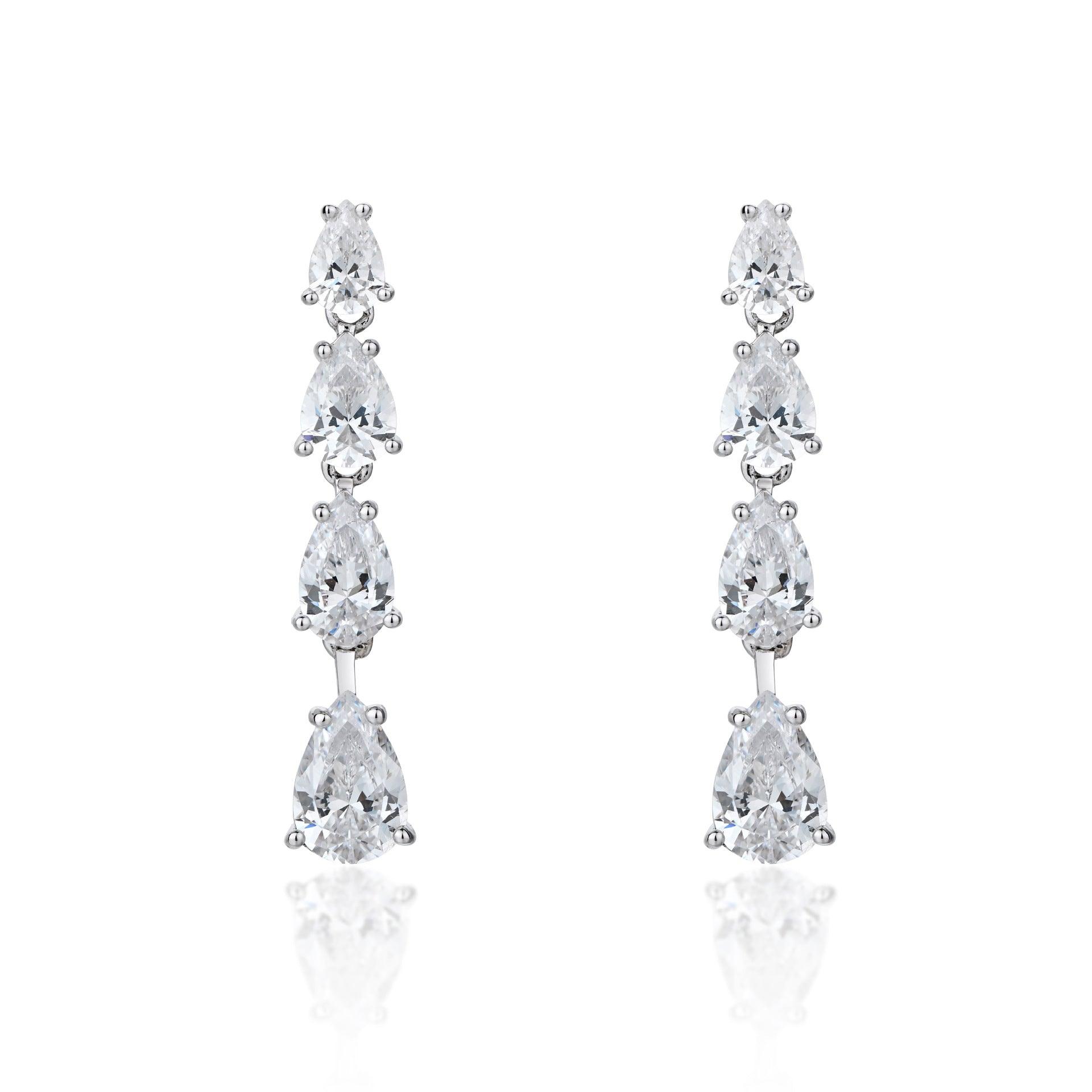 قرط ماسي بشكل سلسلة قطرة الماءEarringsمجوهرات ميون