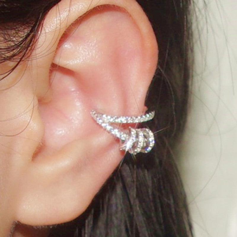 مشبك أذن متعدد الدوائر بدون فتحات أذن مرصعة بالماس  قطعتينEarringsمجوهرات ميون