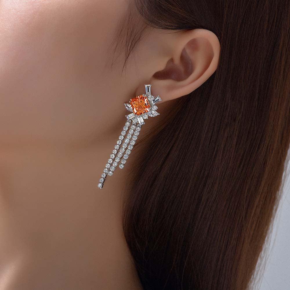 أقراط ماسية طويلةEarringsمجوهرات ميون