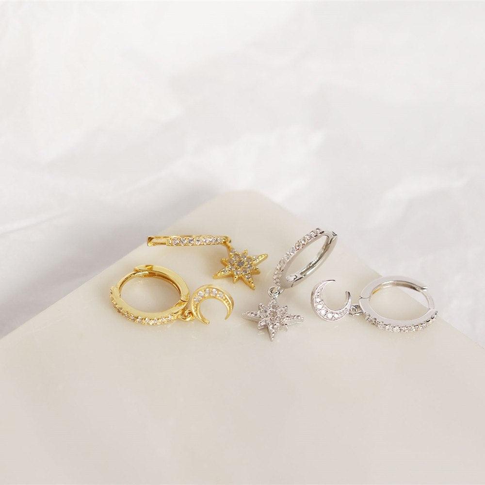 أقراط لاكي ستار من الفضةEarringsمجوهرات ميون