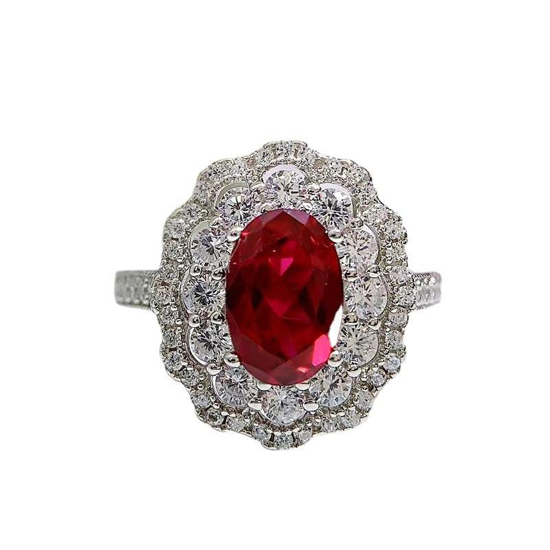 خاتم فضة الماس ياقوتيRingsمجوهرات ميون