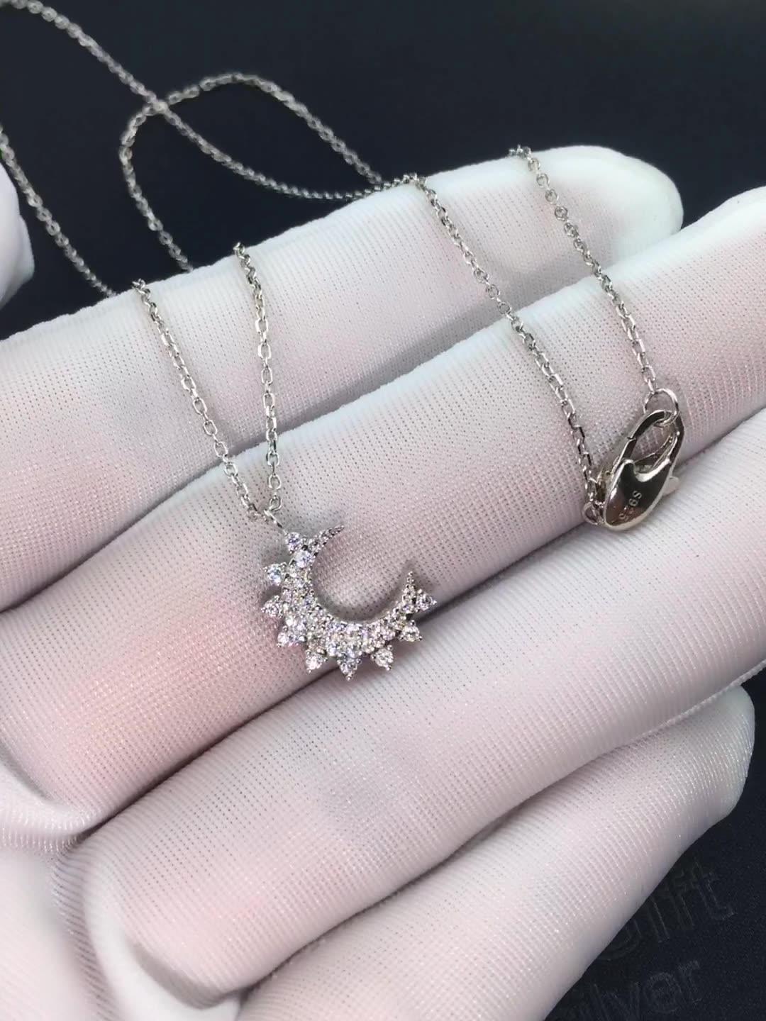 سلسلة هلال مرصعة بالألماسNecklacesمجوهرات ميون