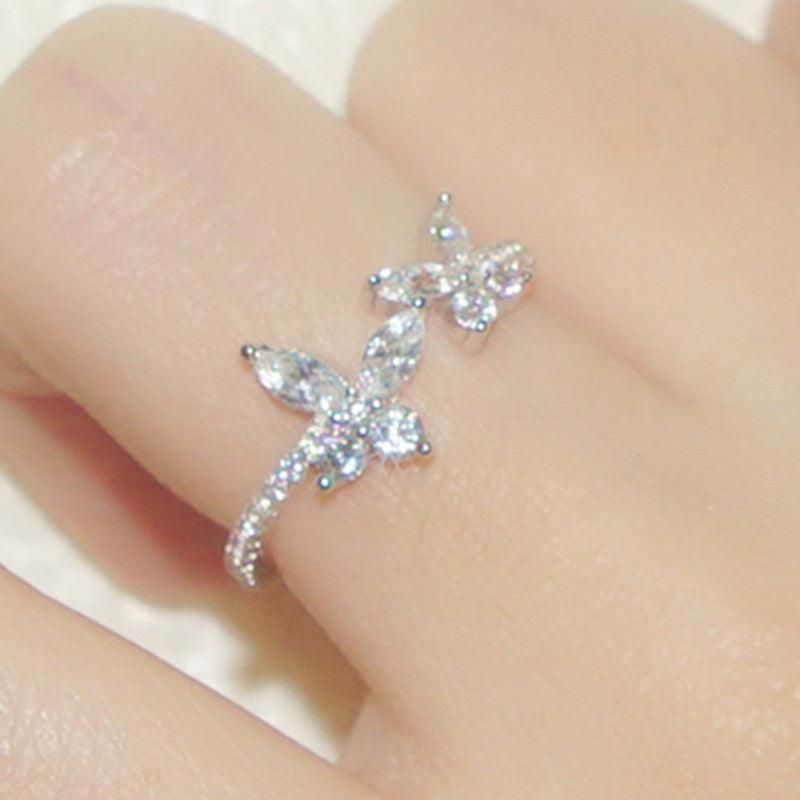 خاتم فراشتين مرصعRingsمجوهرات ميون