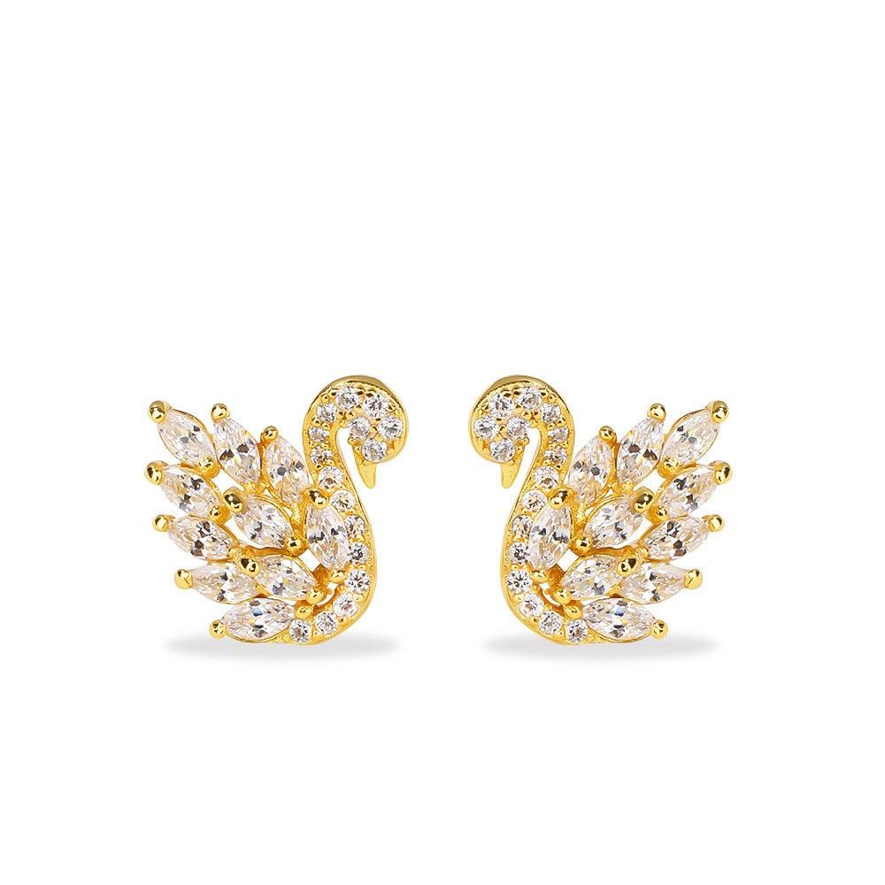 أقراط البجعة البيضاءEarringsمجوهرات ميون