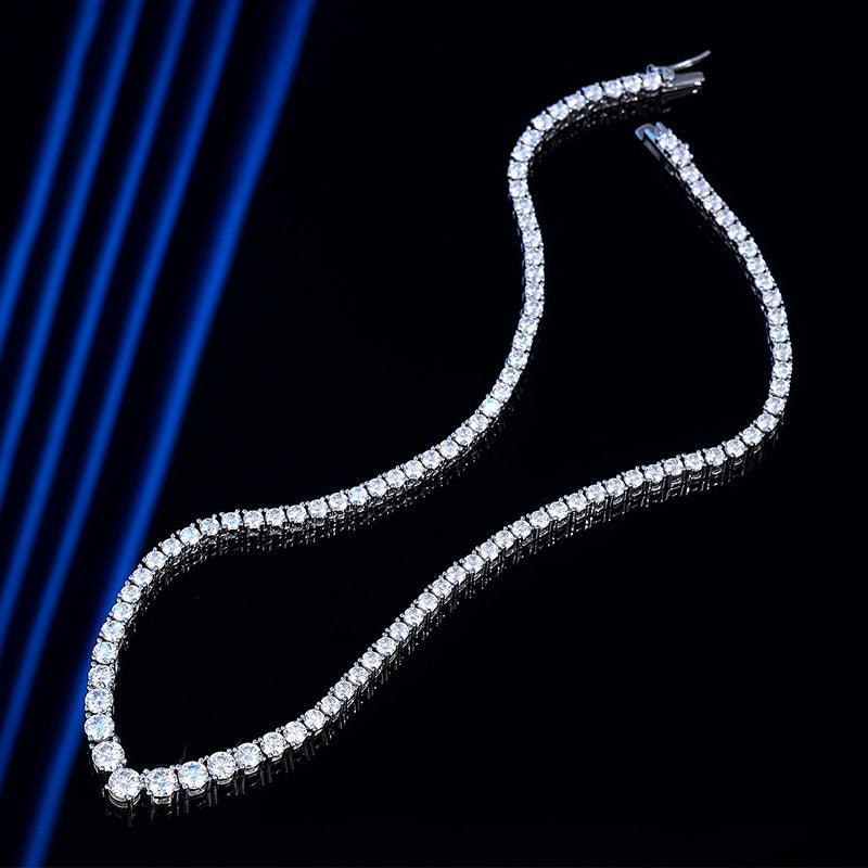 عقد تنس من الماس مويسانيتي على شكل حرف V  تصميم جديدNecklacesمجوهرات ميون