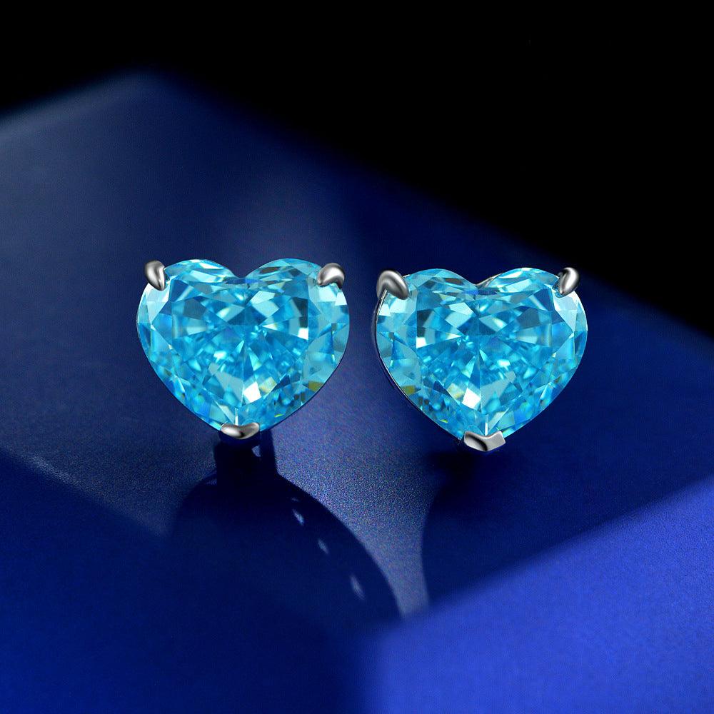أقراط ألماس على شكل قلبEarringsمجوهرات ميون