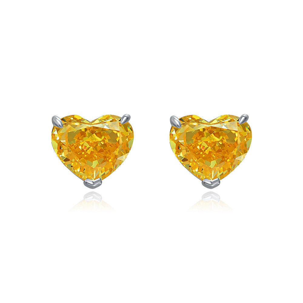 أقراط ألماس على شكل قلبEarringsمجوهرات ميون