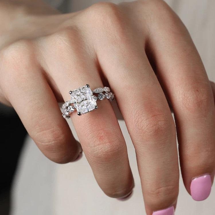 خاتم زفاف فضة الماسيRingsمجوهرات ميون