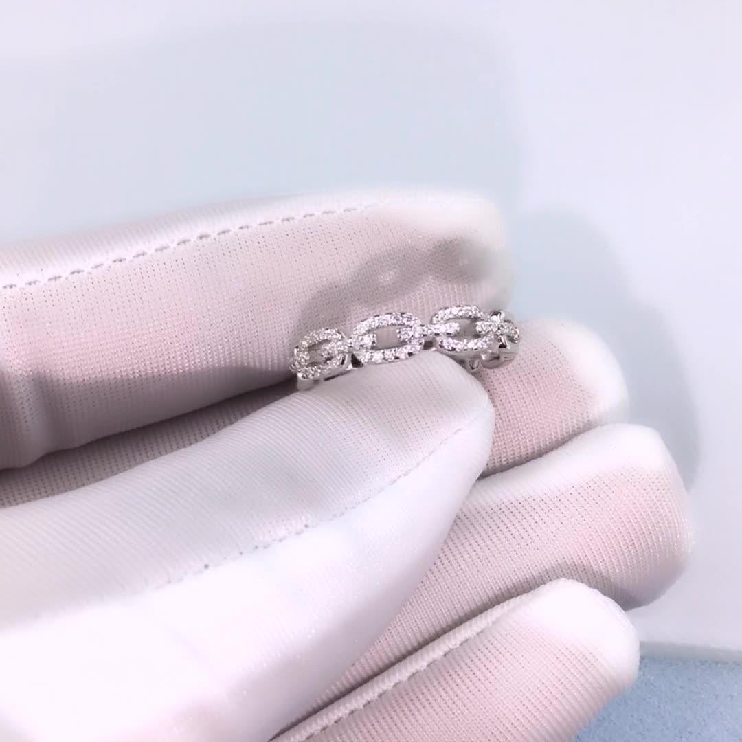 خاتم سلسلة  فضة خاتم الماسRingsمجوهرات ميون