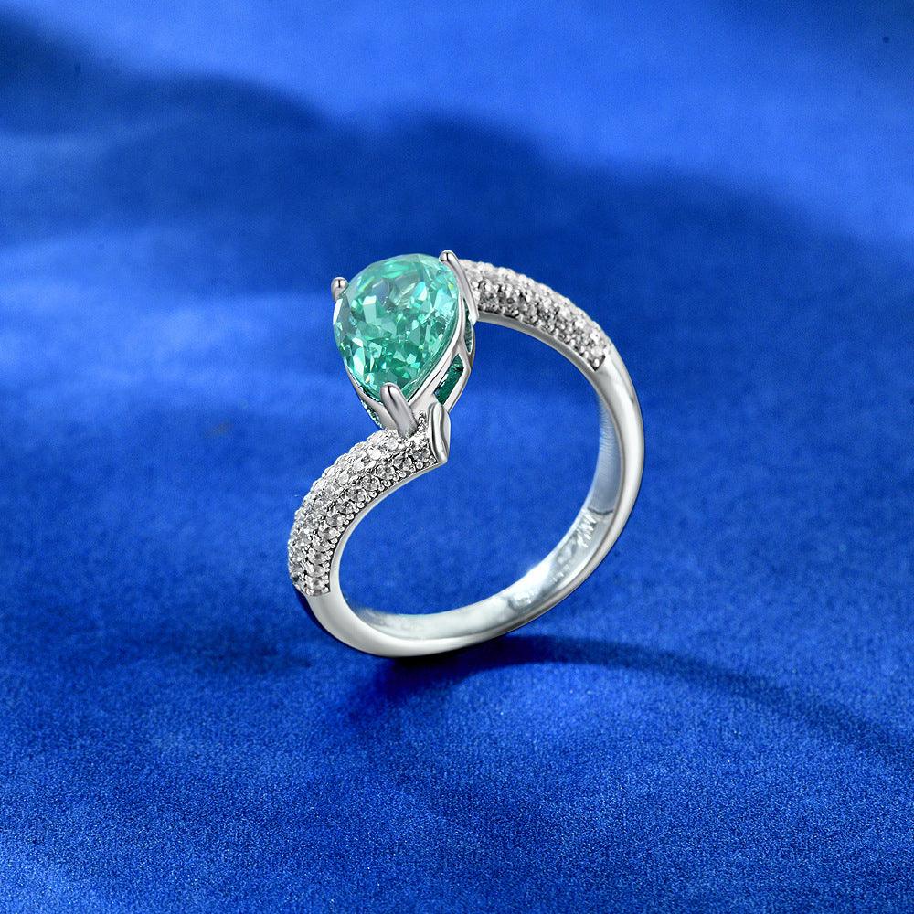 خاتم قطرة الماء الزمرديةRingsمجوهرات ميون