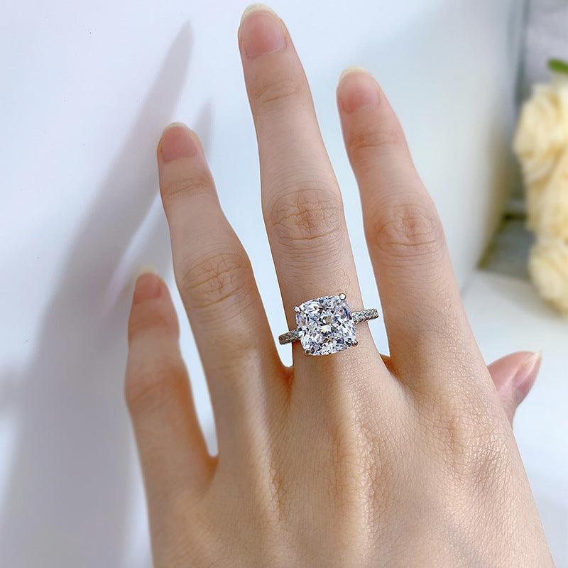 خاتم فضة بجوهرة الماسيةRingsمجوهرات ميون