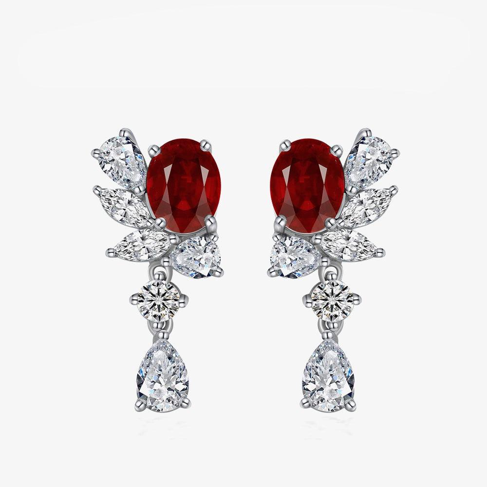 أقراط على شكل جناح 7 * 9 من الفضة الاسترليني الفاخرةEarringsمجوهرات ميون