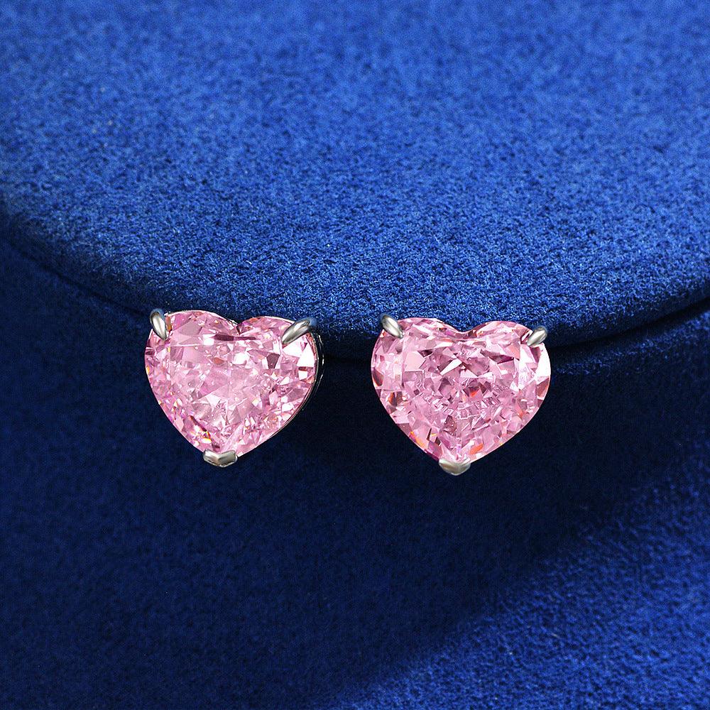 أقراط ألماس على شكل قلبEarringsمجوهرات ميون