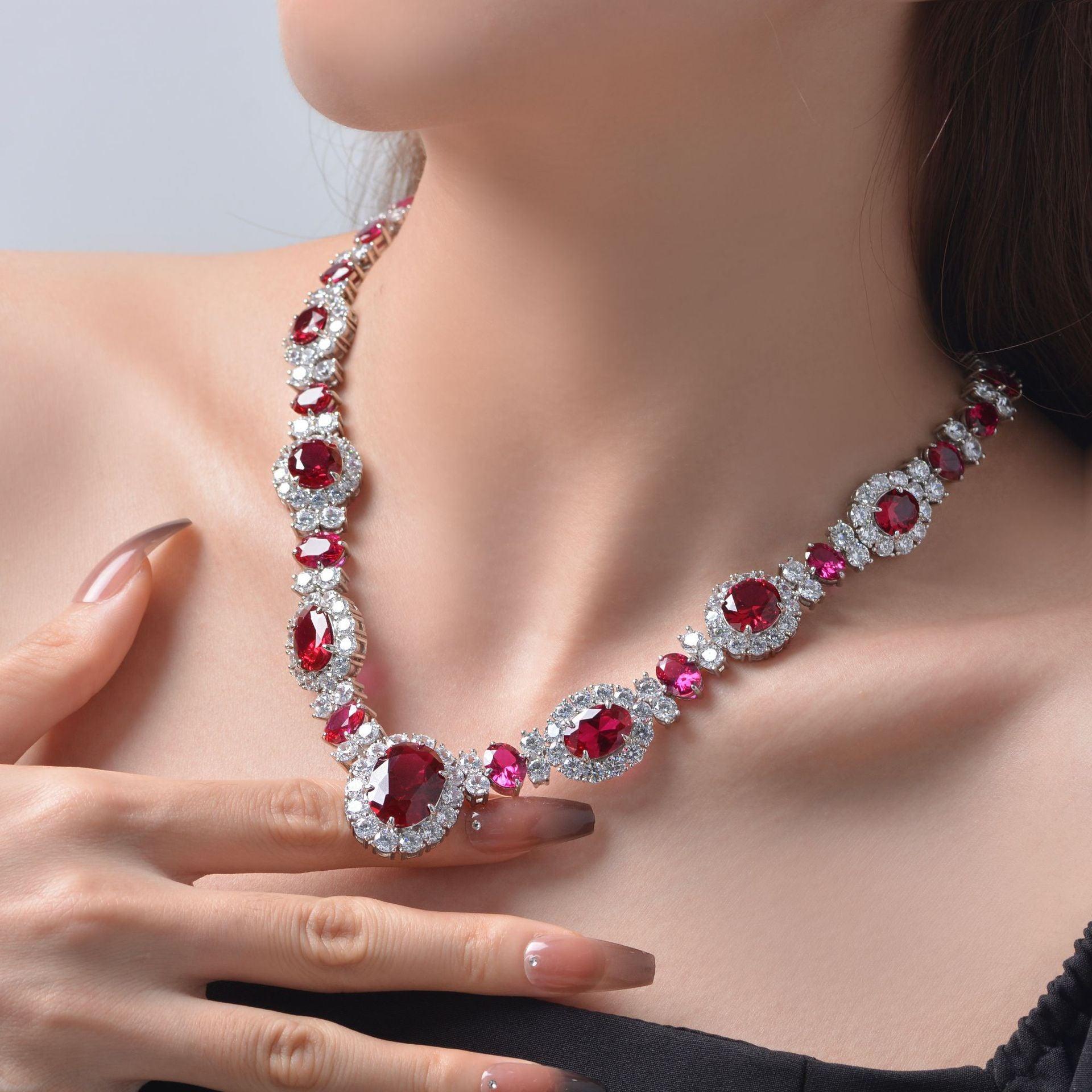 قلادة روبي الفاخرةNecklacesمجوهرات ميون