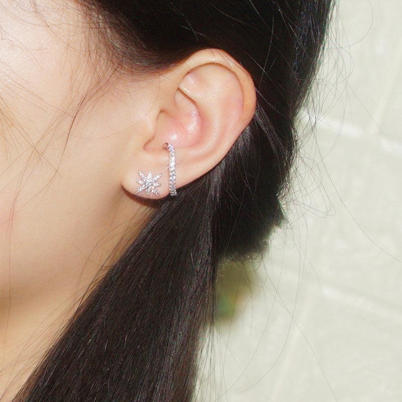 أقراط مرصعة بالماس على شكل نجمةEarringsمجوهرات ميون