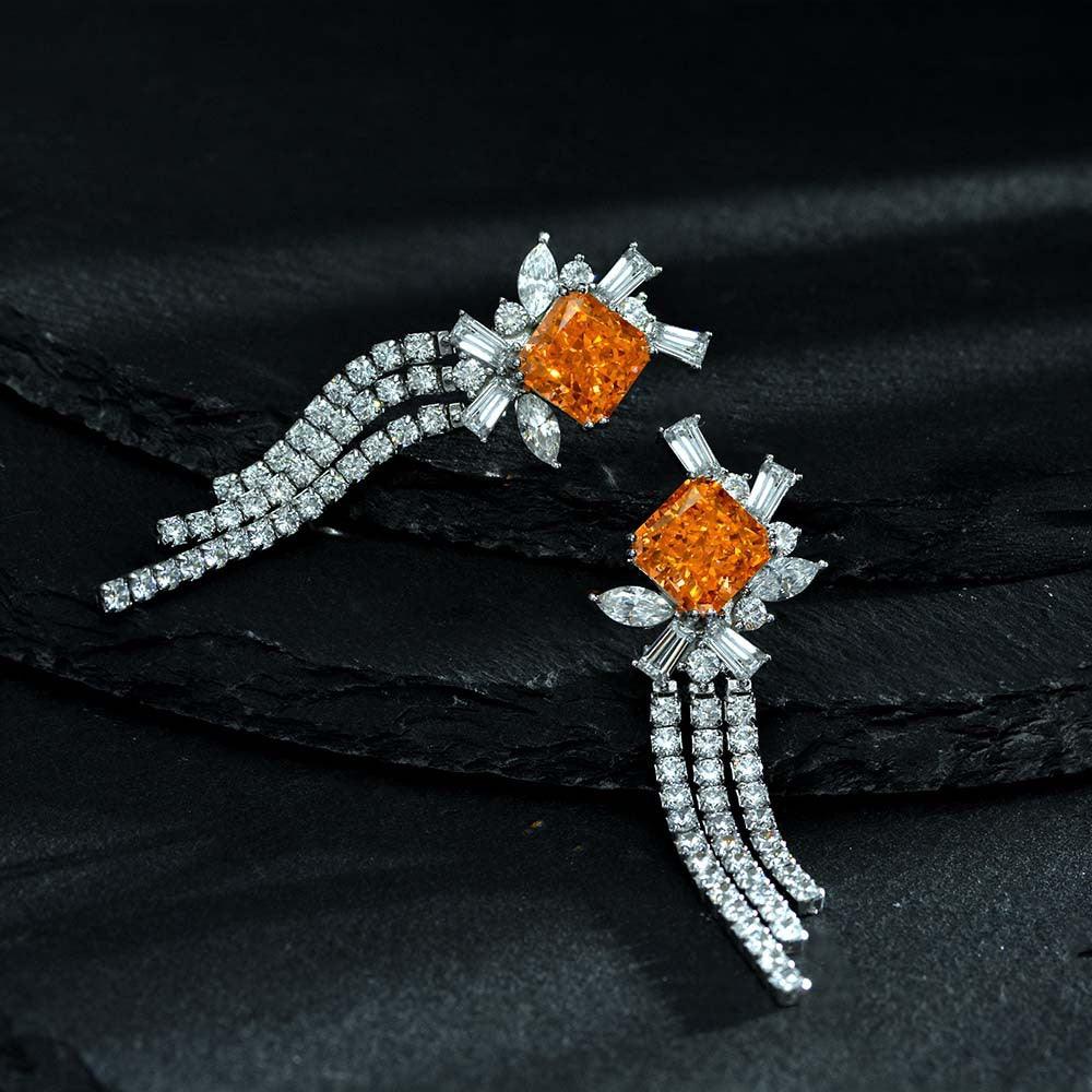 أقراط ماسية طويلةEarringsمجوهرات ميون