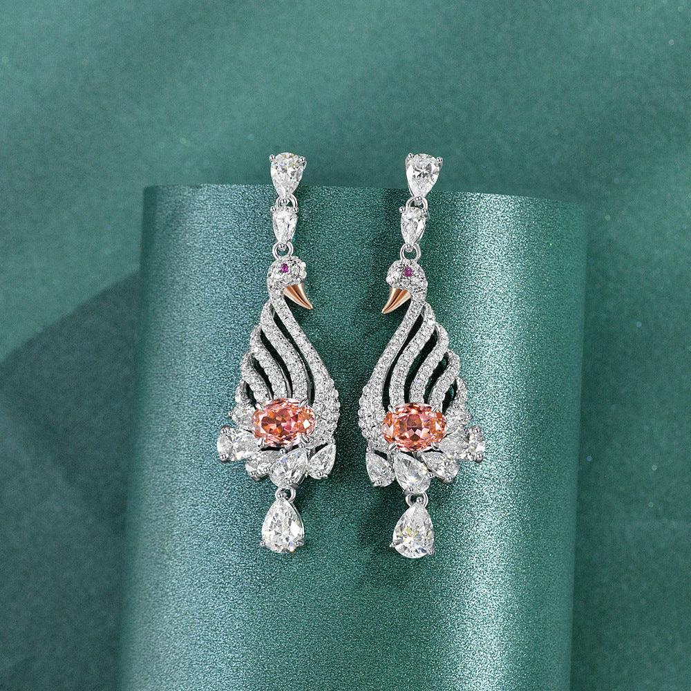 قرط البجعة الماسيةEarringsمجوهرات ميون