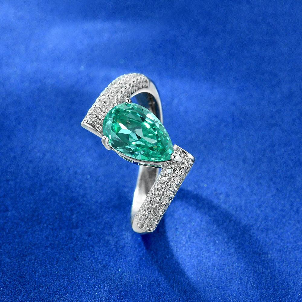 خاتم قطرة الماء الزمرديةRingsمجوهرات ميون