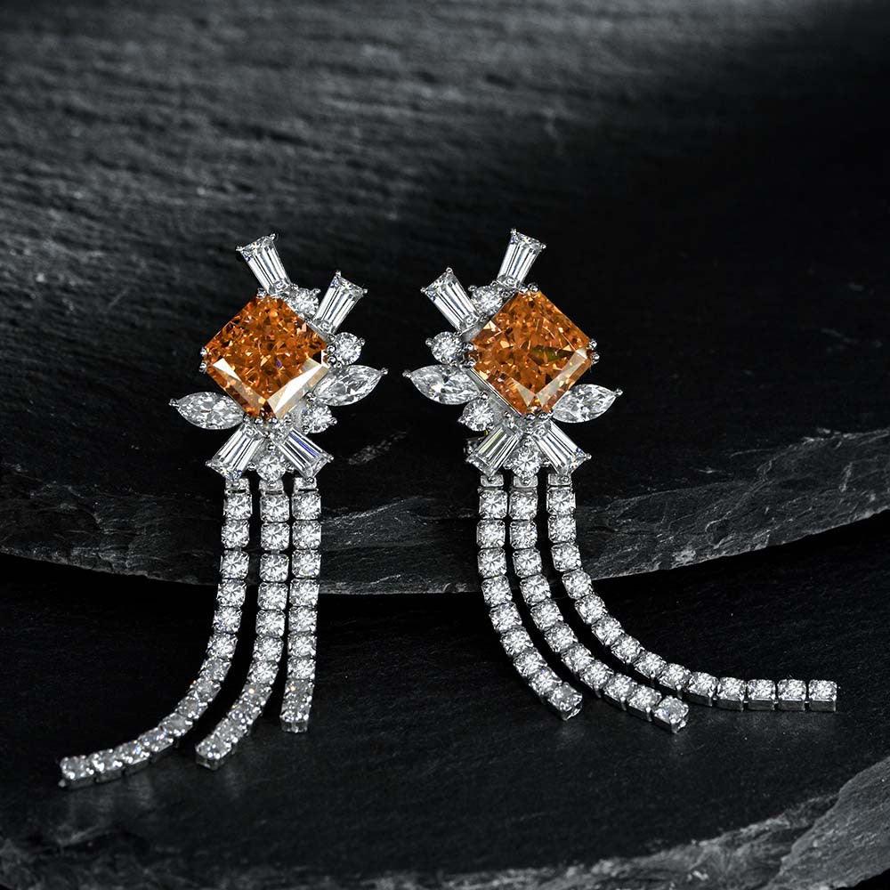 أقراط ماسية طويلةEarringsمجوهرات ميون